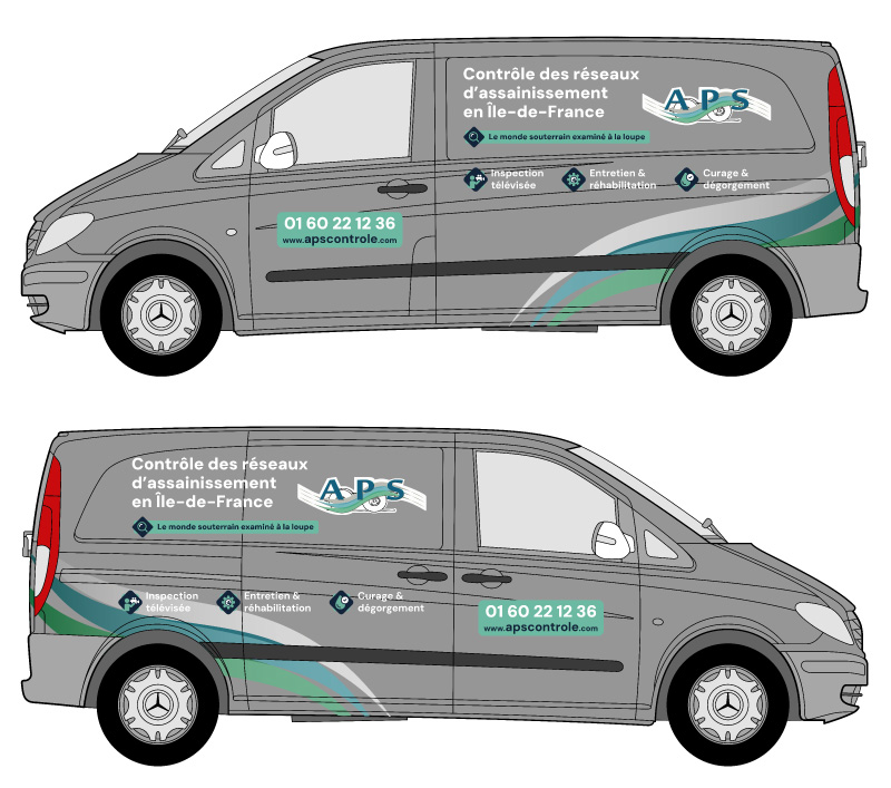 Marquage publicitaire véhicules APS Contrôle Marquage publicitaire véhicules APS Contrôle